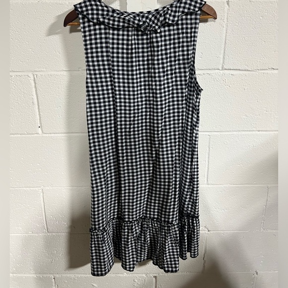 Time And Tru Black|White Gingham Summer Dress Size L 12-14 - Picture 5 of 5